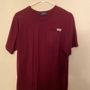 Burgundy polo tee shirt